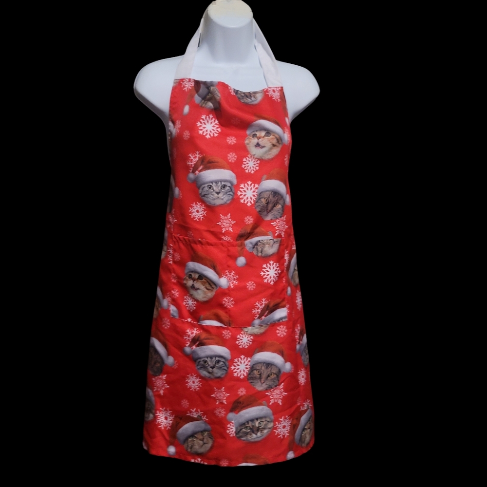 🐈Woman OSFM Cat Christmas Apron🐈‍⬛️